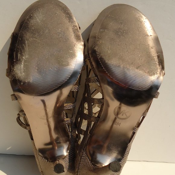 SIZE 8M. MICHAEL Michael Kors Yvonne cage heels booties - Picture 14 of 16